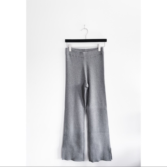 Good American Palazzo Side Slit Pants Grey Size 1 - Picture 3 of 10